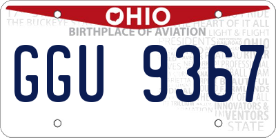 OH license plate GGU9367
