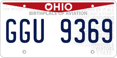OH license plate GGU9369