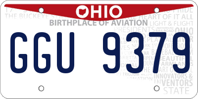 OH license plate GGU9379