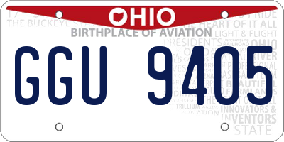 OH license plate GGU9405