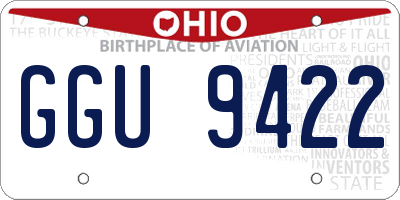 OH license plate GGU9422
