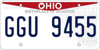 OH license plate GGU9455