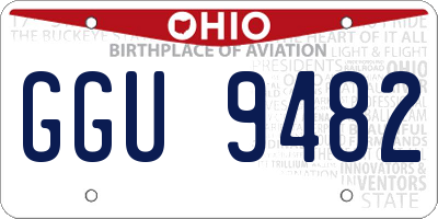 OH license plate GGU9482
