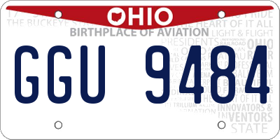 OH license plate GGU9484