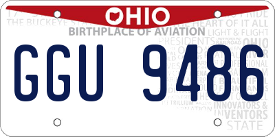 OH license plate GGU9486