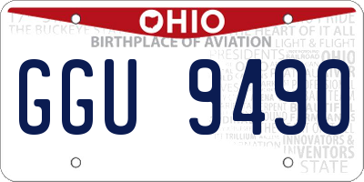 OH license plate GGU9490
