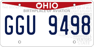 OH license plate GGU9498