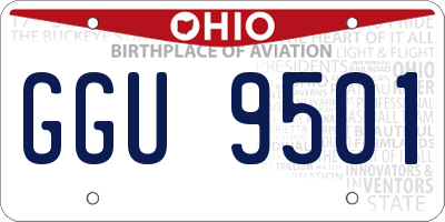 OH license plate GGU9501