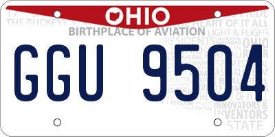 OH license plate GGU9504