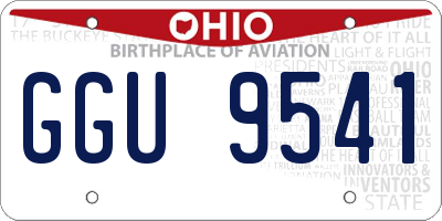OH license plate GGU9541