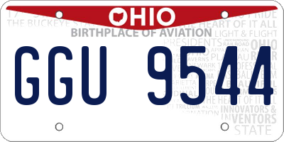 OH license plate GGU9544