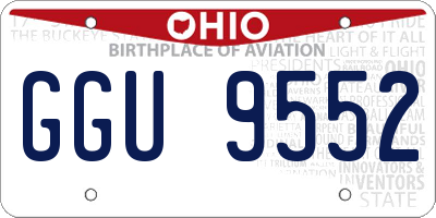 OH license plate GGU9552