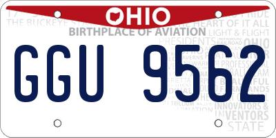OH license plate GGU9562