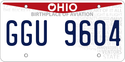 OH license plate GGU9604