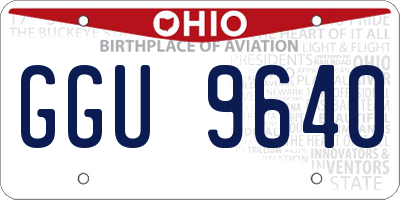 OH license plate GGU9640