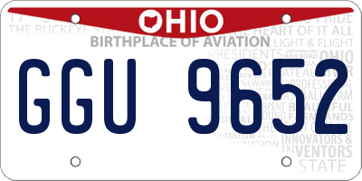 OH license plate GGU9652