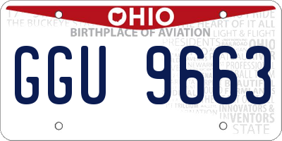 OH license plate GGU9663