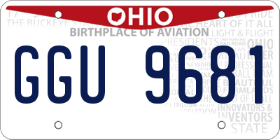 OH license plate GGU9681