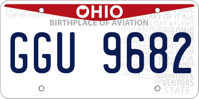 OH license plate GGU9682