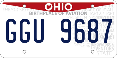 OH license plate GGU9687