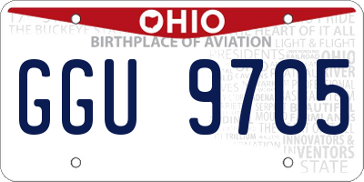 OH license plate GGU9705