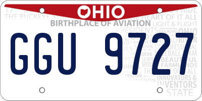 OH license plate GGU9727