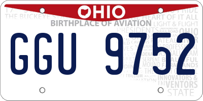 OH license plate GGU9752