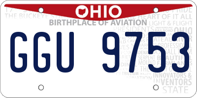 OH license plate GGU9753