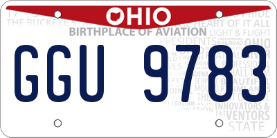 OH license plate GGU9783