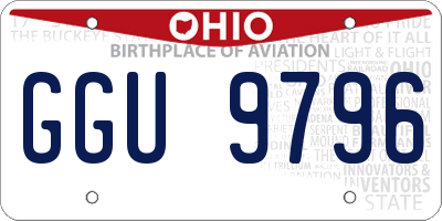 OH license plate GGU9796