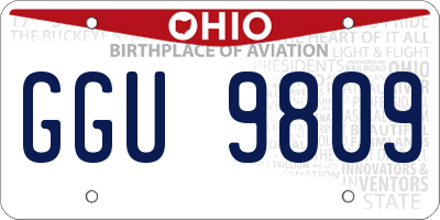 OH license plate GGU9809