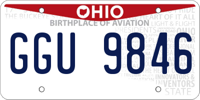 OH license plate GGU9846