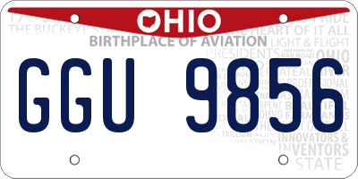 OH license plate GGU9856