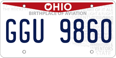OH license plate GGU9860