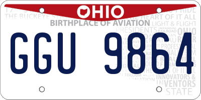 OH license plate GGU9864