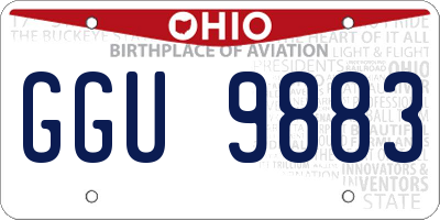 OH license plate GGU9883