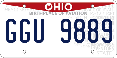 OH license plate GGU9889