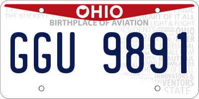 OH license plate GGU9891