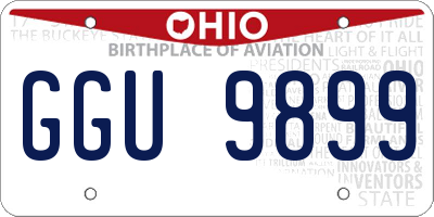 OH license plate GGU9899