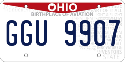 OH license plate GGU9907