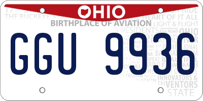 OH license plate GGU9936
