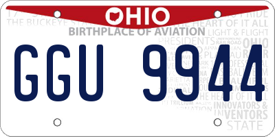 OH license plate GGU9944
