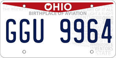 OH license plate GGU9964