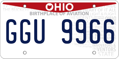 OH license plate GGU9966