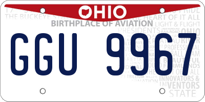 OH license plate GGU9967
