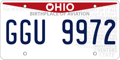 OH license plate GGU9972