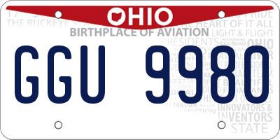 OH license plate GGU9980