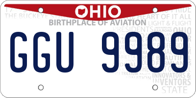 OH license plate GGU9989