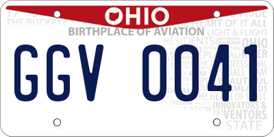 OH license plate GGV0041