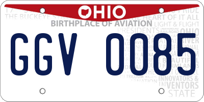 OH license plate GGV0085